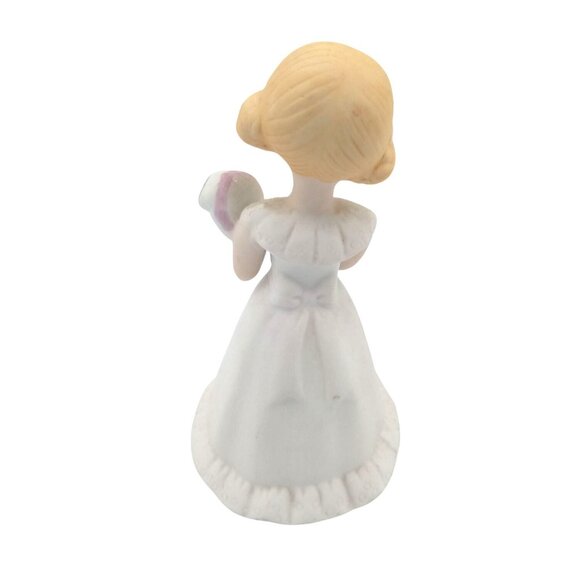 Growing Up Birthday Girls 5 Enesco 3.75" Celebration Blond Hair Blue Dress 1981 - Picture 11 of 16